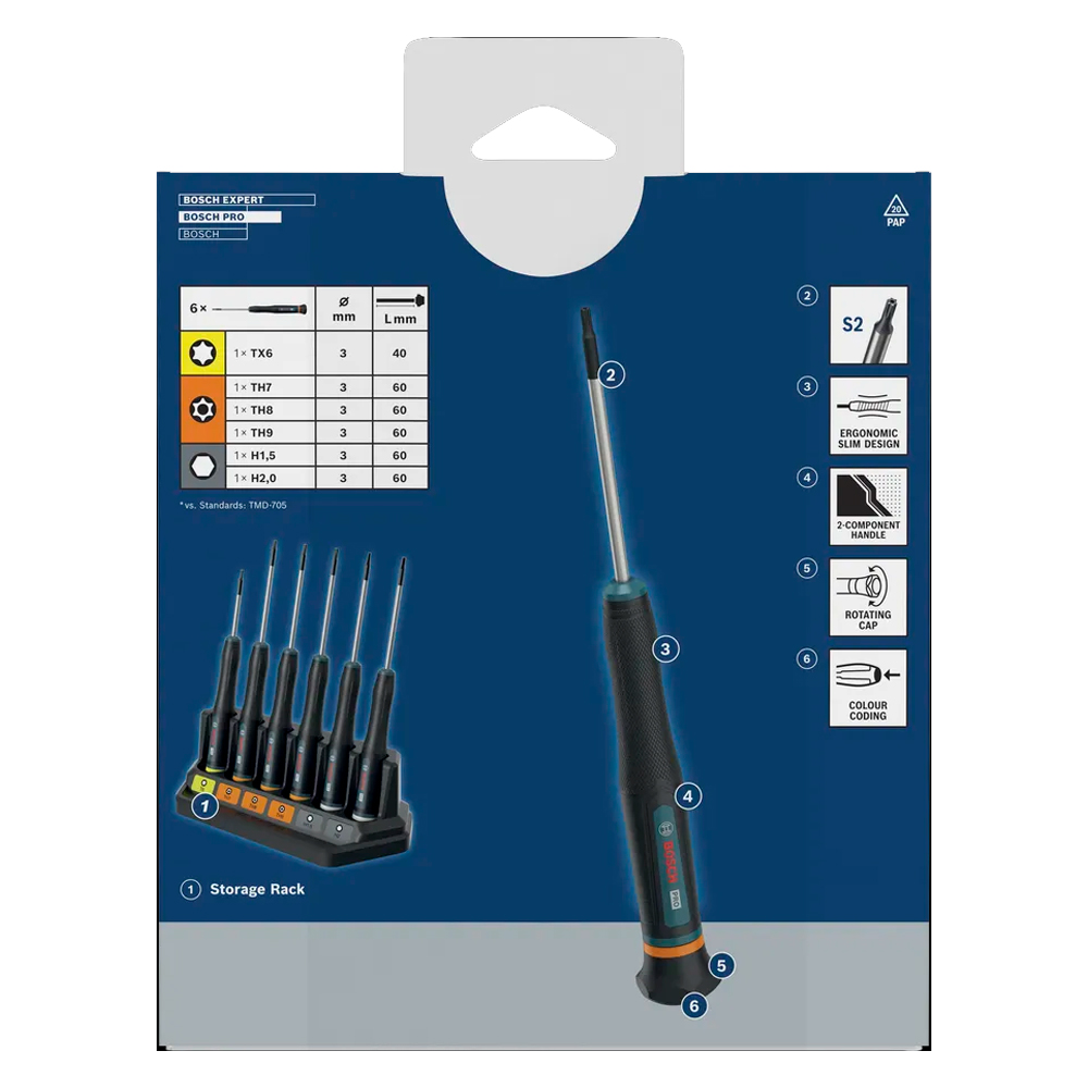 JUEGO DESTORNI. PRO PRECISIÓN BOSCH TX/TH/H 6PZ 1600A039PM - 3