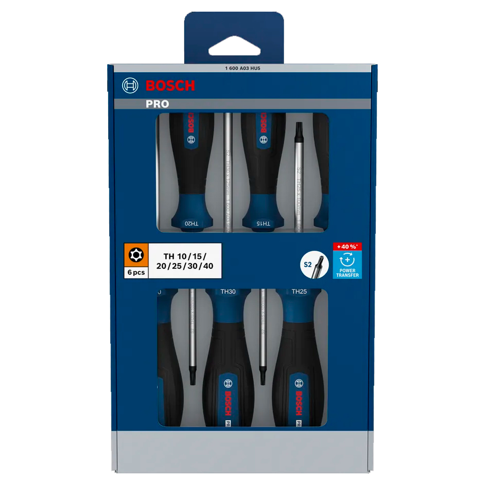 JUEGO DESTORNILLADOR PRO BOSCH TH X 6 PZ 1600A03HU5 - 1