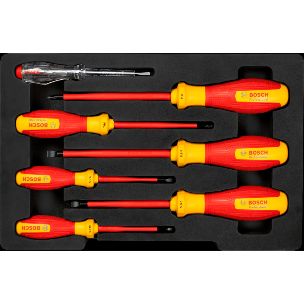JUEGO DE DESTORNILLADORES VDE BOSCH SL/PH X7PZ 1600A02NF7 - 2