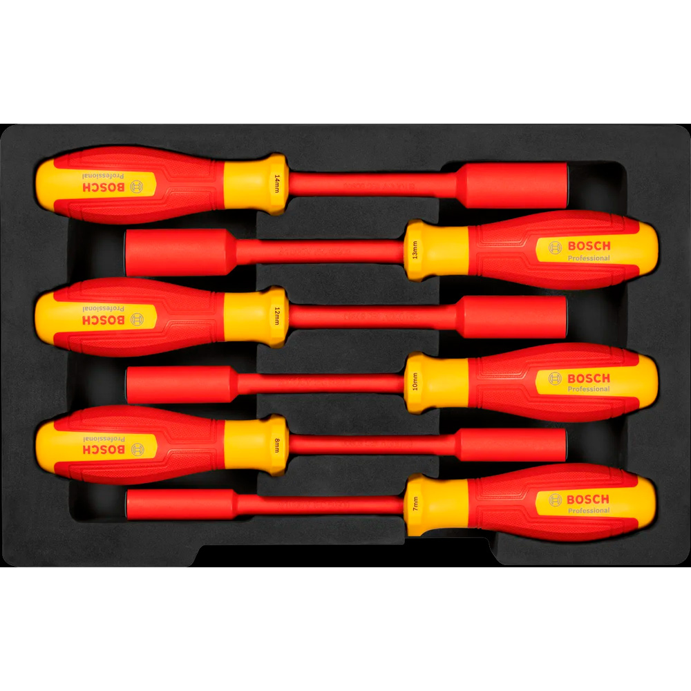 JUEGO DE LLAVES CASQUILLO HEXÁGONO VDE BOSCH X6PZ 1600A02NF3 - 2