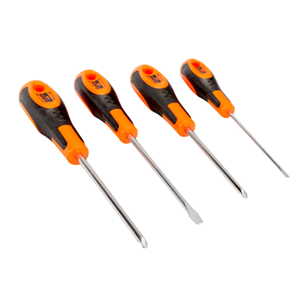 SET DESTORNILLADORES PLANO/PHILLIPS 4P BAHCO 602-4-LA - 1