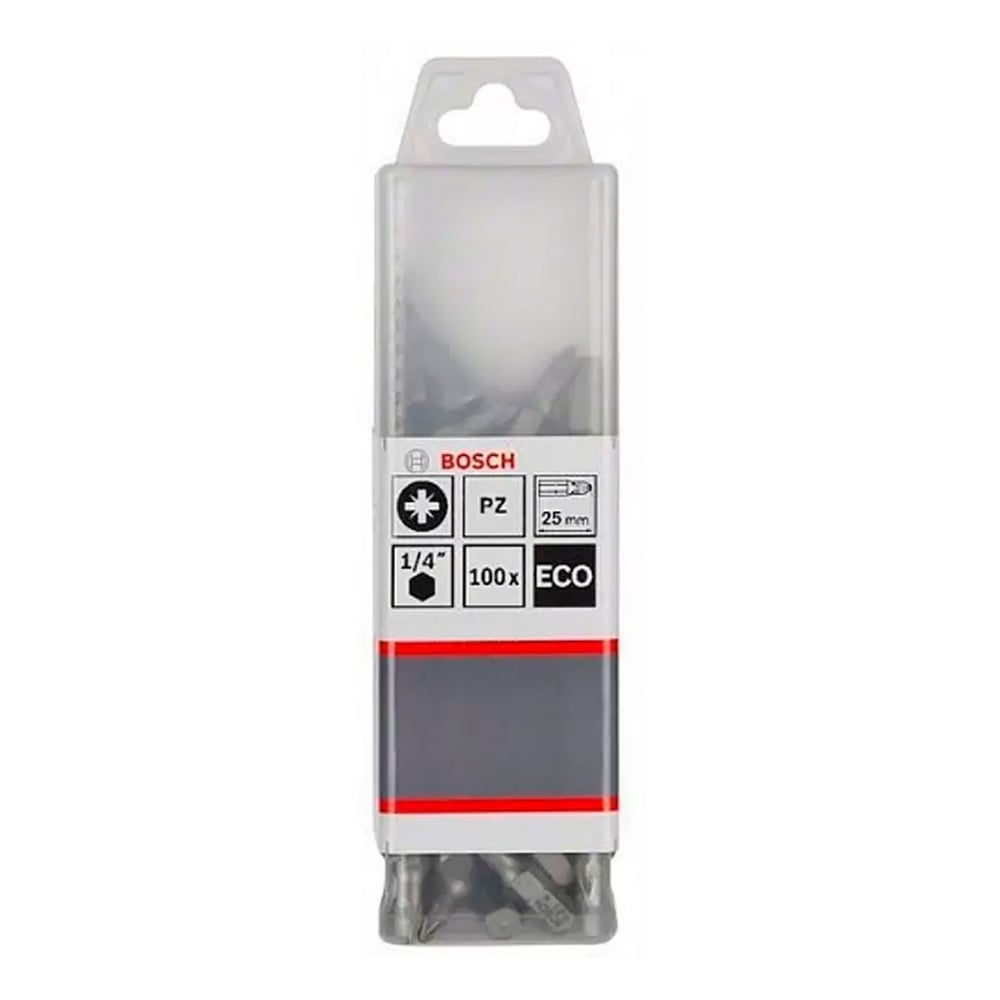 BOSCH PUNTA POZIDRIV 3X25MM 100 UNIDADES CAJA PLASTICA - 1