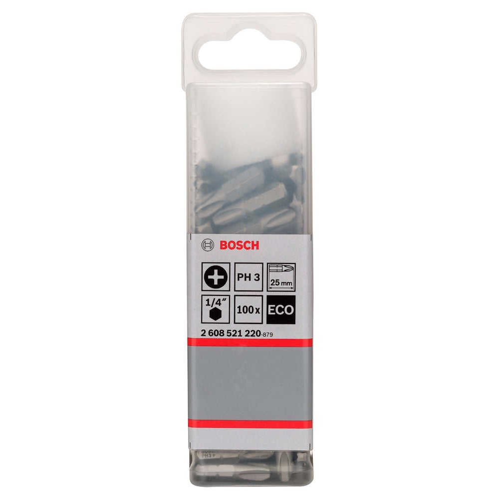 BOSCH PUNTA PHILLIPS 3X25MM 100 UNIDADES CAJA PLASTICA - 1
