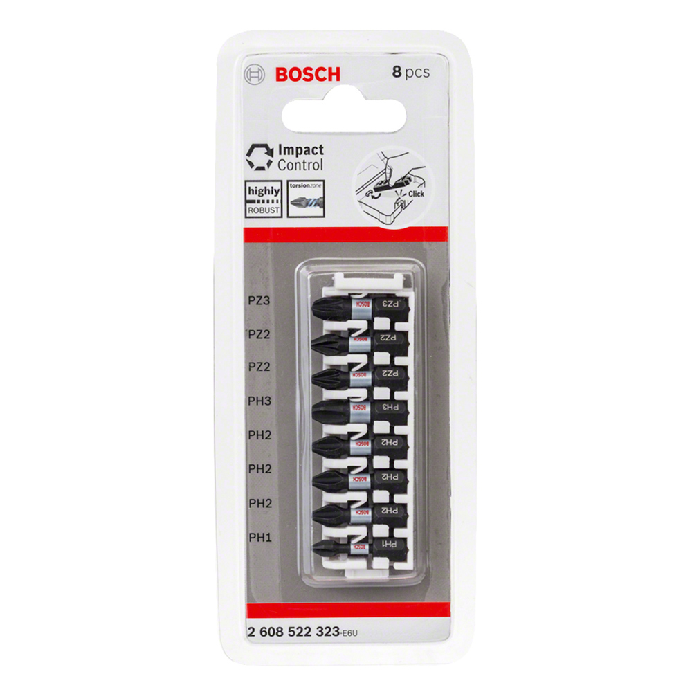 SET BIT 8PZAS BOSCH IMPACT CONTROL 25MM - 1