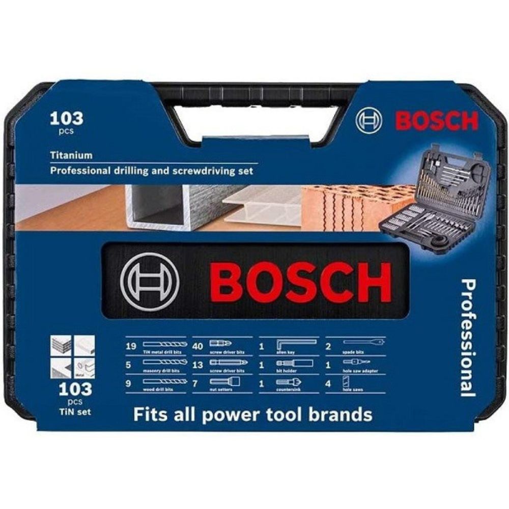TALADRO PERCUTOR GSB 16+MALETA PLASTICA+SET 103 PIEZAS BOSCH - 4