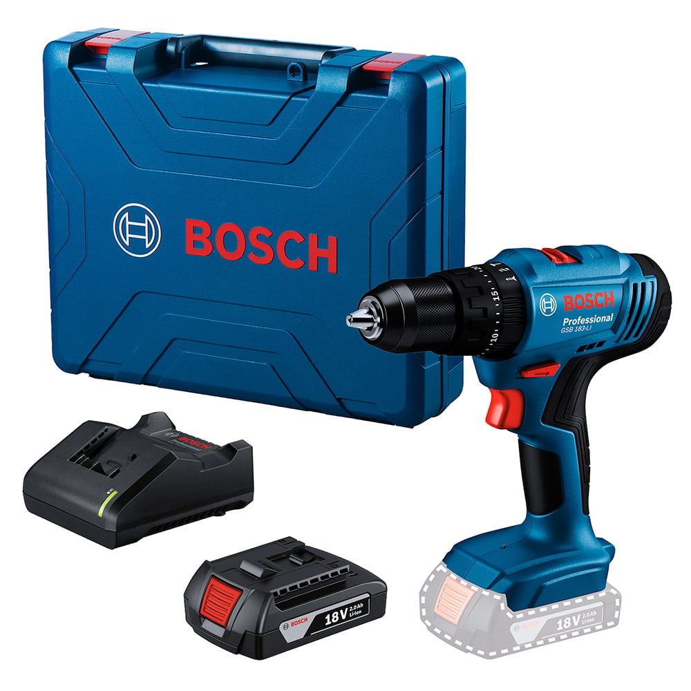TALADRO ATORNILLADOR PERCUTOR BOSCH GSB 183-LI 18V + BATERÍA - 1