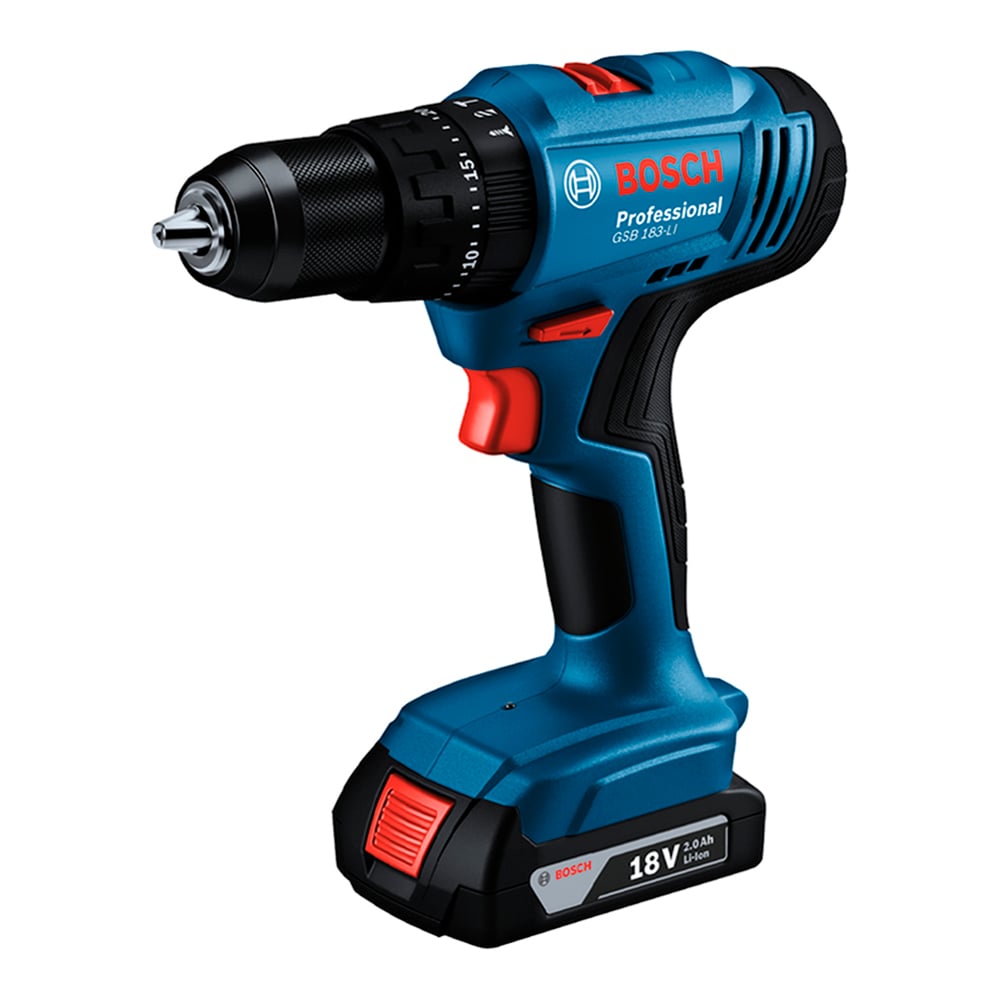 TALADRO ATORNILLADOR PERCUTOR BOSCH GSB 183-LI 18V + BATERÍA - 2