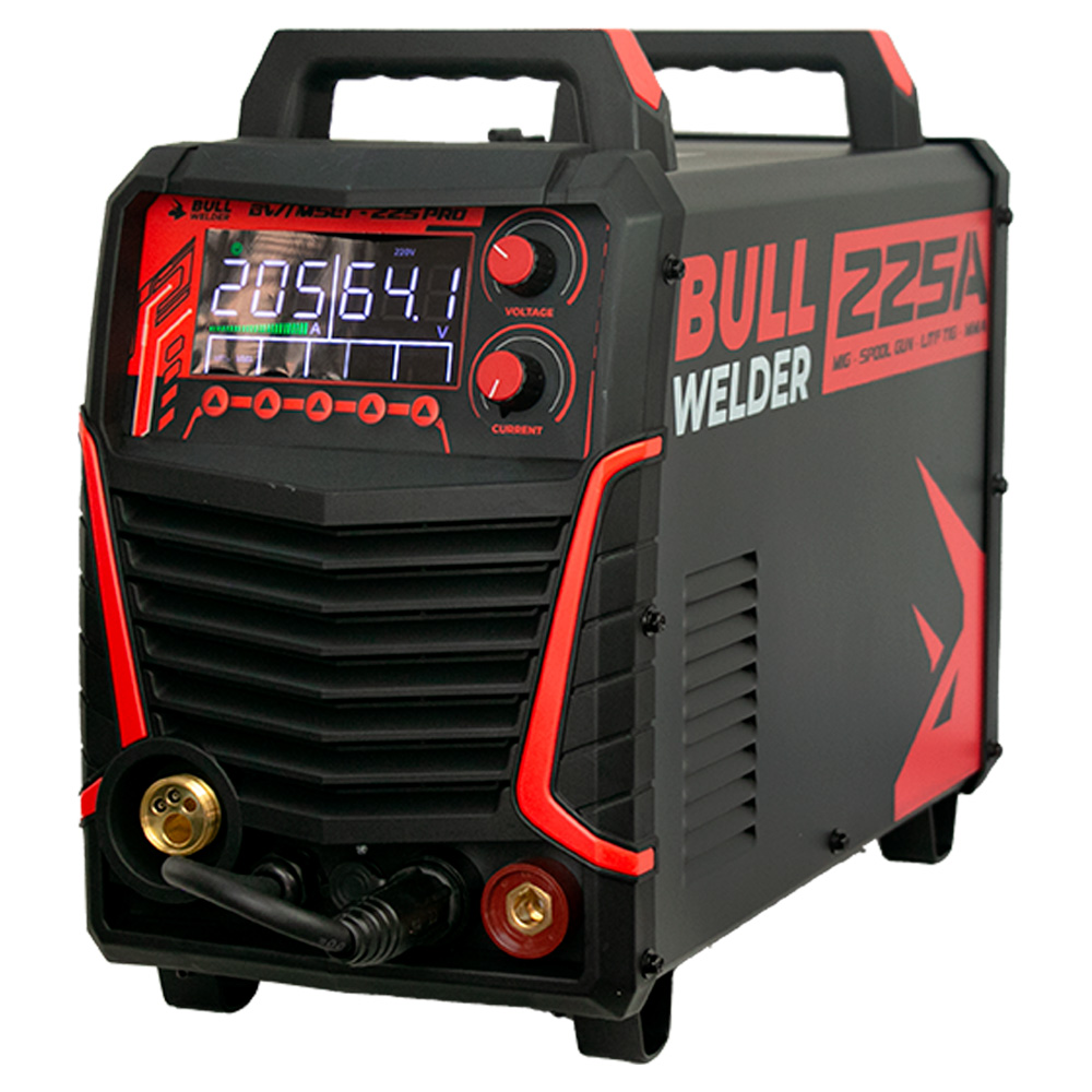 SOLDADORA INVERTER BULL WELDER 4EN1 MIG-MMA-TIG LIFT 225A - 1