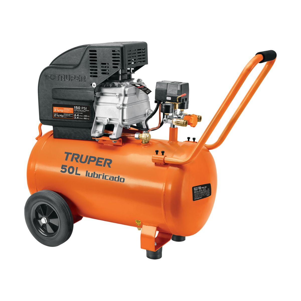 COMPRESOR AIRE 50 L 3.5 HP 220V 60HZ 11837 TRUPER - 1