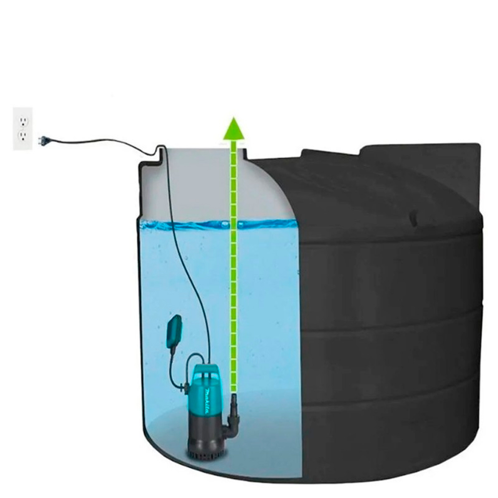 BOMBA SUMERGIBLE MAKITA PF0410 400W 140 L/MIN AGUAS SUCIAS - 4