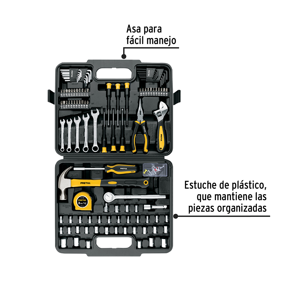 JUEGO DE HERRAMIENTAS PRETUL 109 PIEZAS 27168 - 4