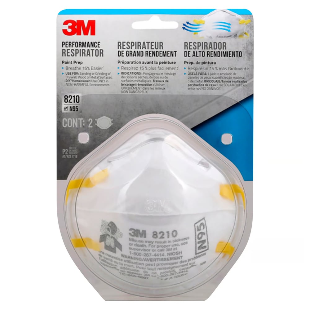 RESPIRADOR 3M N95 PARA POLVO Y PARTÍCULAS PACK 2 UNIDADES - 1