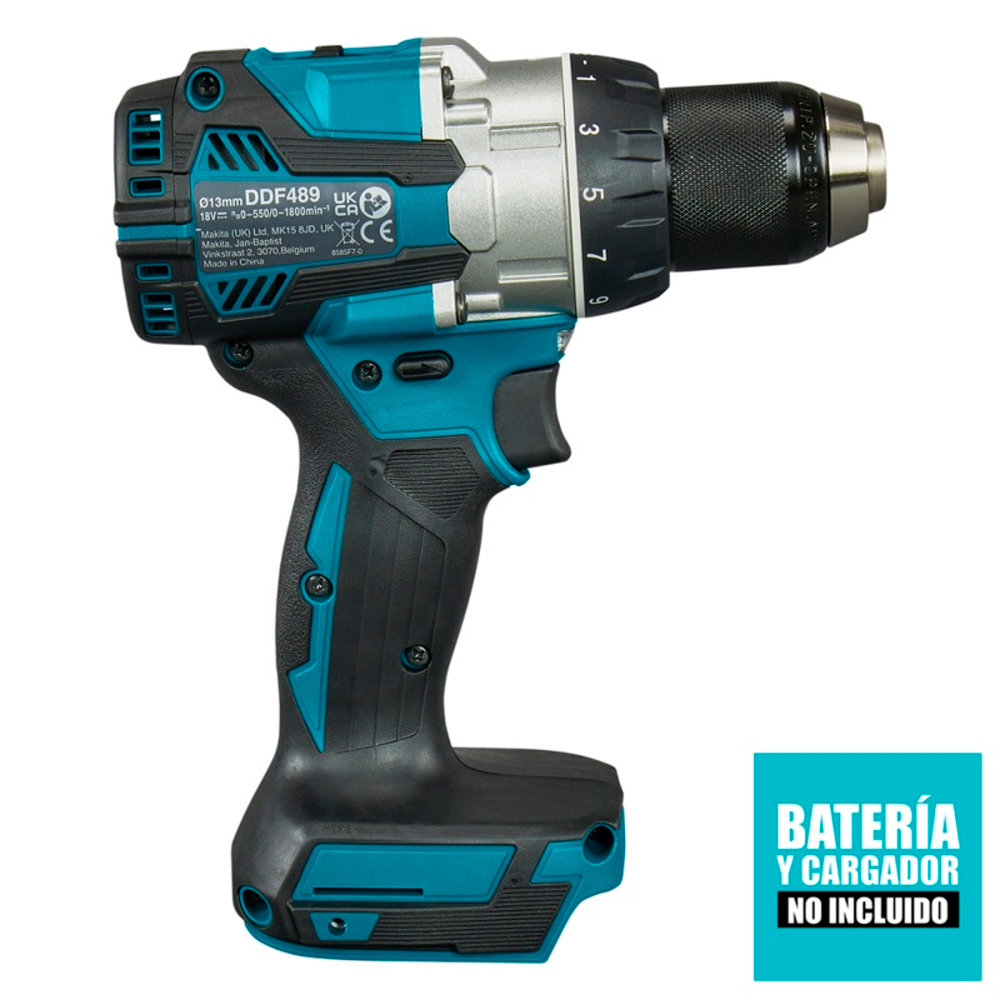TALADRO ATORNILLADOR MAKITA DDF489Z 18V 1/2” BRUSHLESS (BARETOOL) - 2