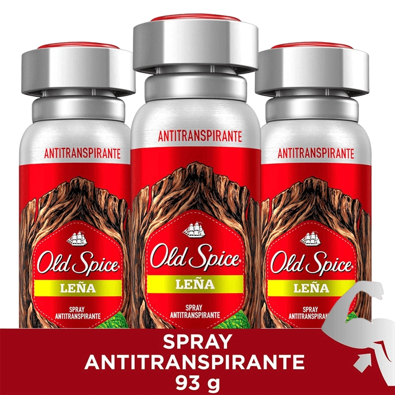 PACK X3 SPRAY OLD SPICE ANTITRANSPIRANTE LEÑA 150ML - 1