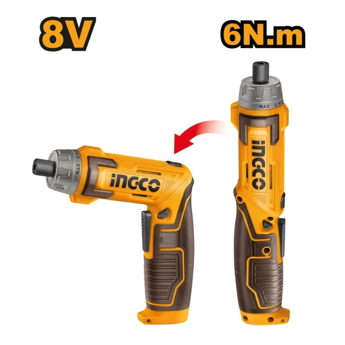 ATORNILLADOR FLEXIBLE INGCO 8V CSDLI08025 BATERÍA ACCESORIOS - 3