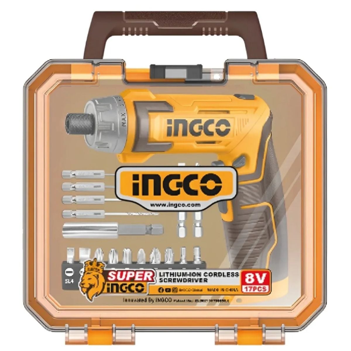 ATORNILLADOR FLEXIBLE INGCO 8V CSDLI08025 BATERÍA ACCESORIOS - 5