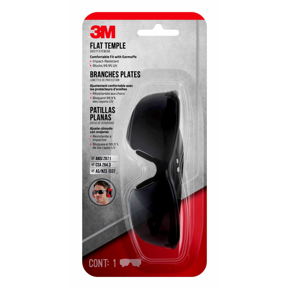 LENTES DE SEGURIDAD 3M PROFESIONALES CON LENTE OSCURO - 1