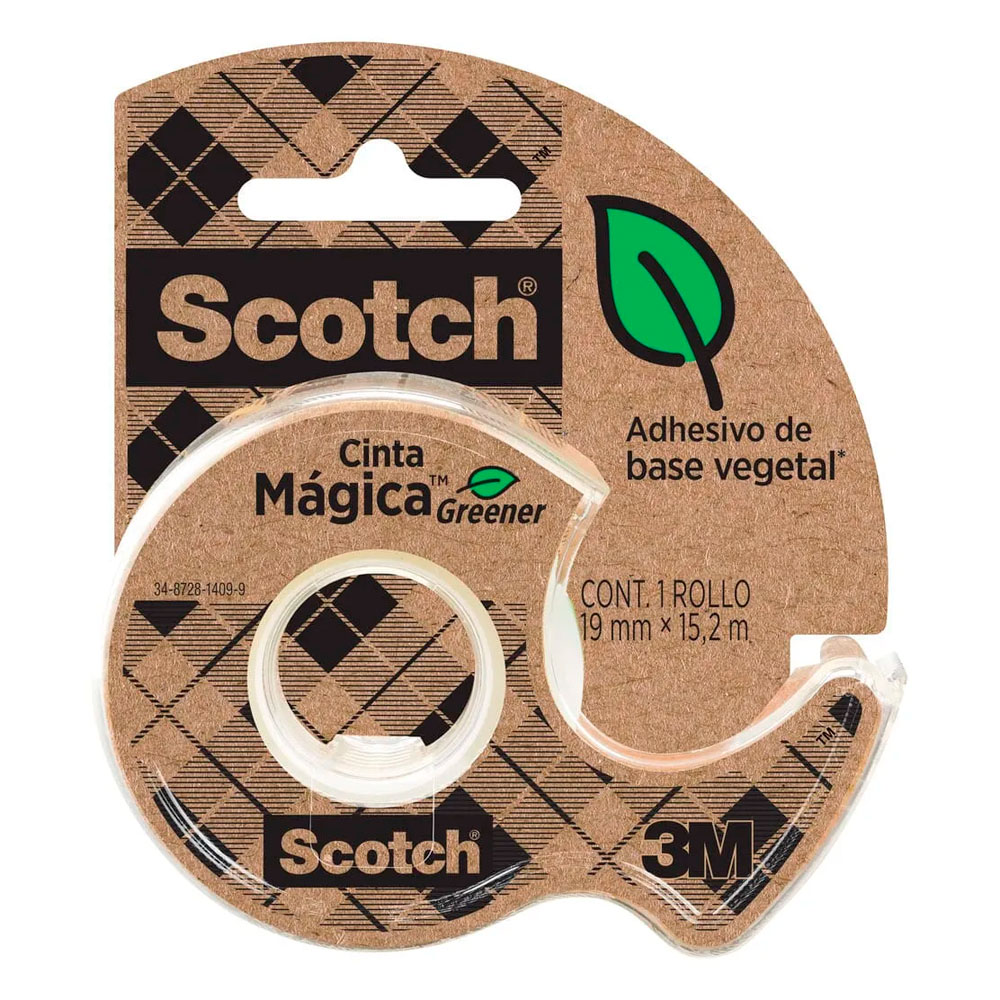 CINTA SCOTCH MÁGICA GREENER 19MM X 15.2M - 1