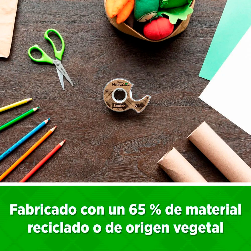 CINTA SCOTCH MÁGICA GREENER 19MM X 15.2M - 3