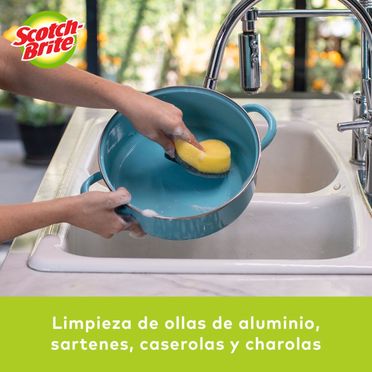PACK X3 ESPONJA SCOTCH BRITE 2EN1 X3 - 5