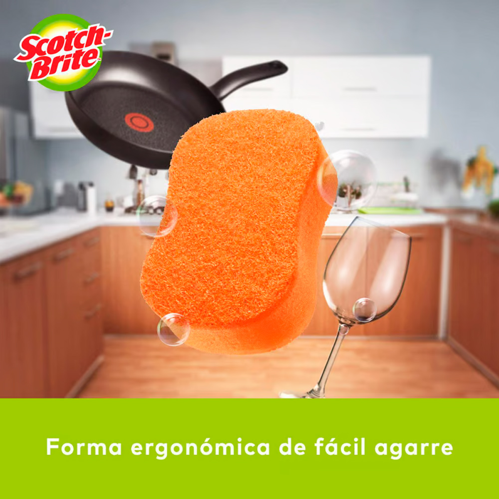 ESPONJA SCOTCH BRITE CERO RAYAS COCINA X2 - 3