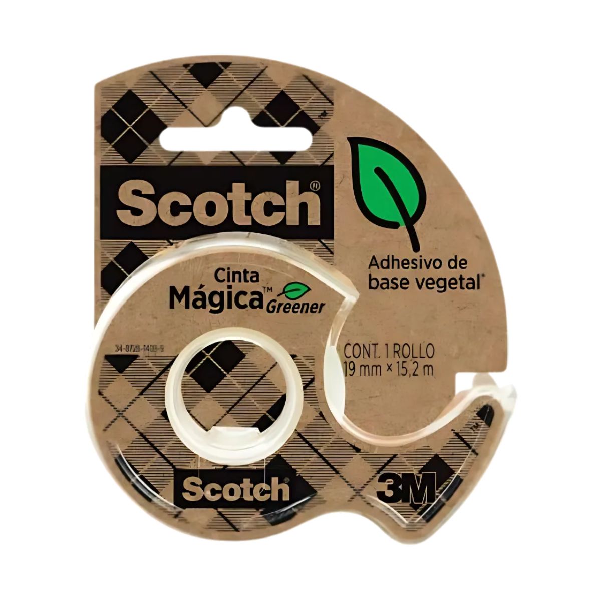 PACK X5 CINTA SCOTCH MÁGICA GREENER 19MM X 15.2M - 2