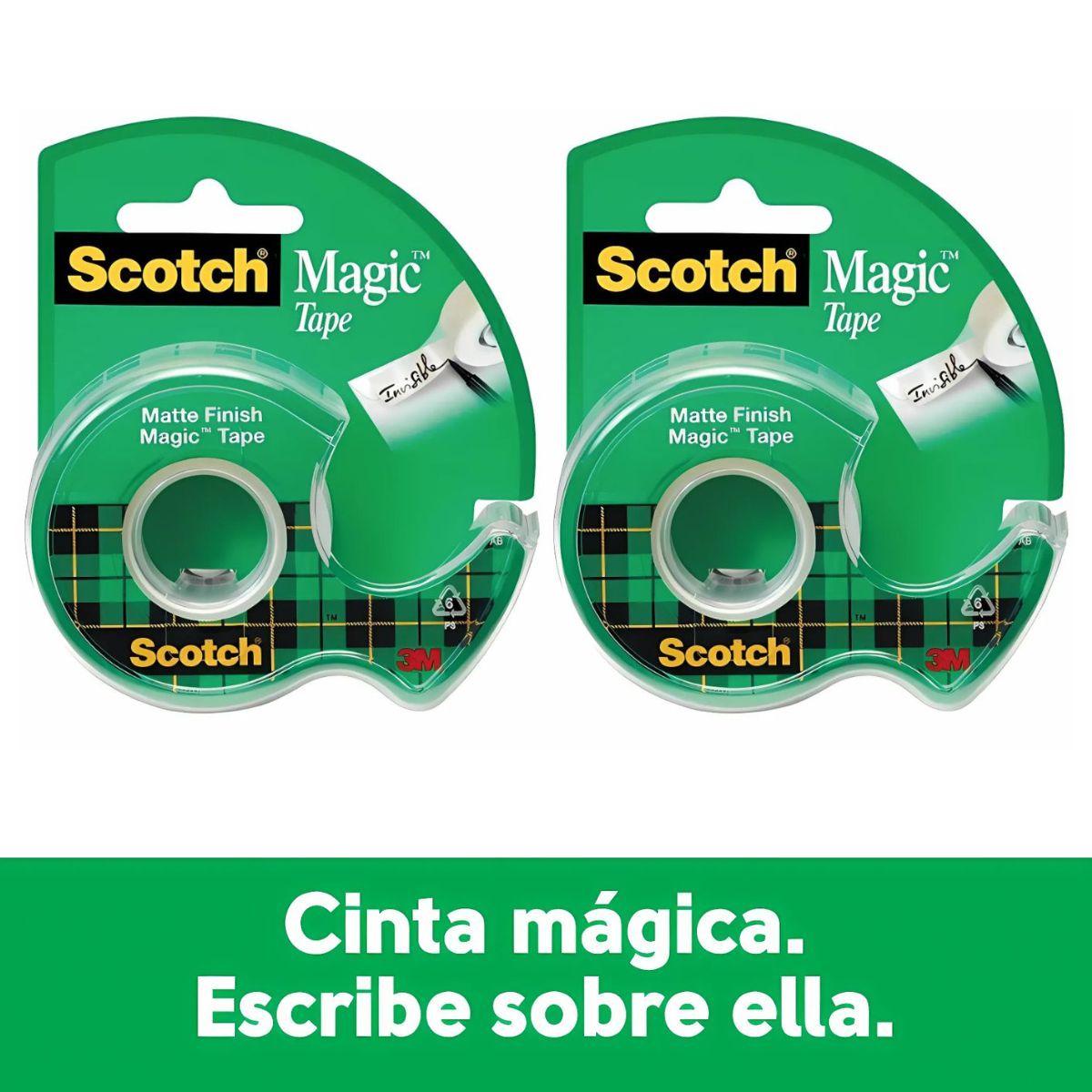 PACK X2 CINTA SCOTCH MÁGICA CON DISPENSADOR 810 18MM X 33M - 1