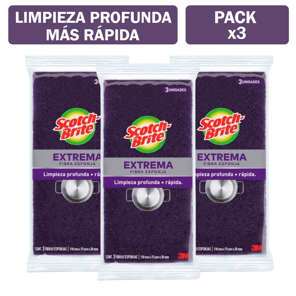 PACK X3 ESPONJA SCOTCH BRITE EXTREMA X3 - 1