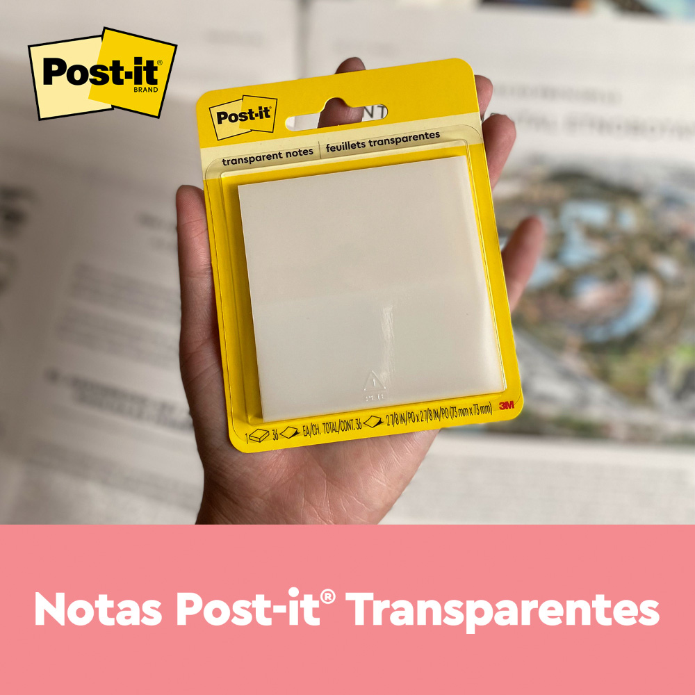 NOTAS ADHESIVAS POST IT TRANSPARENTES 73MMX73MM - 2