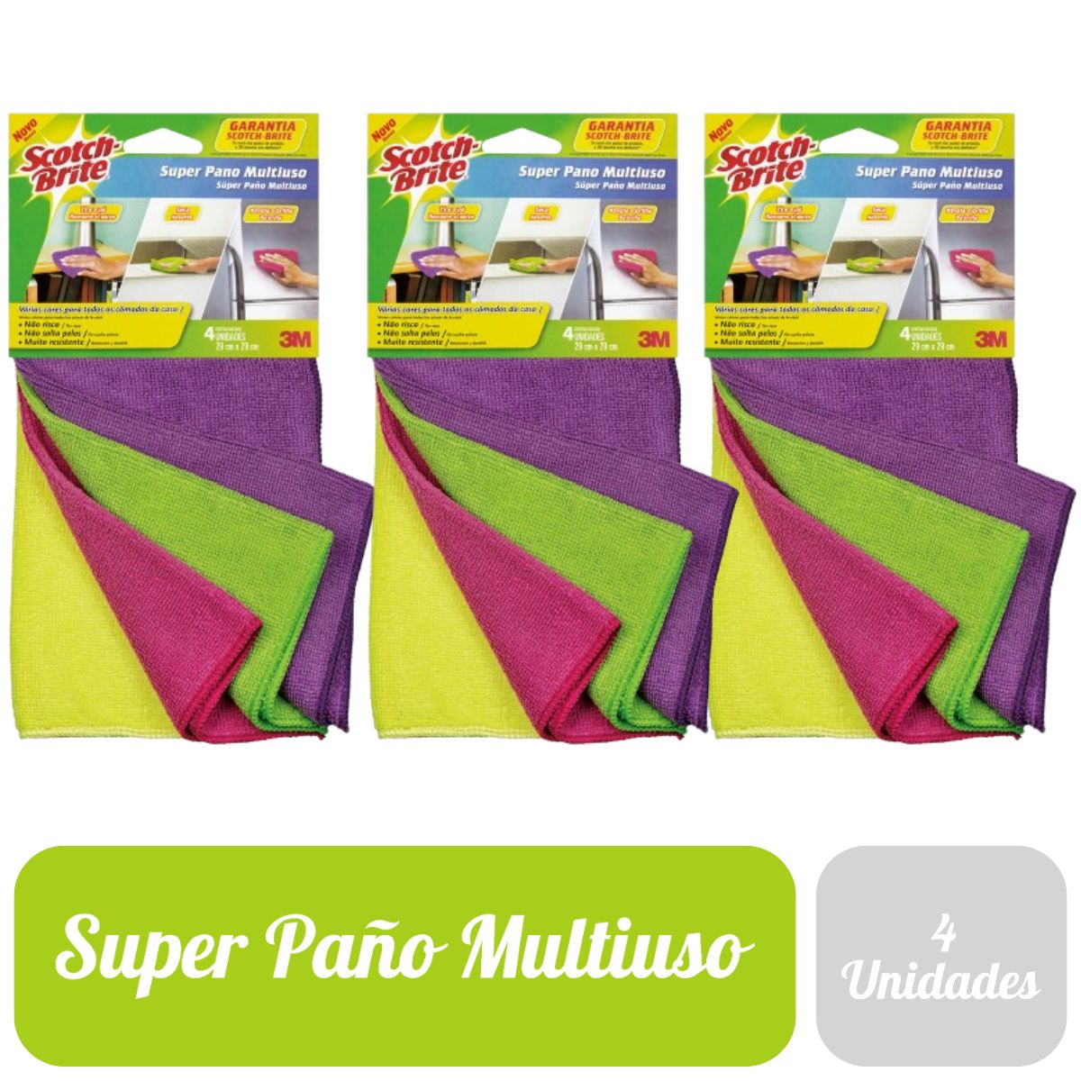 PACK X3 PAÑO SCOTCH BRITE MICROFIBRA X4 - 1