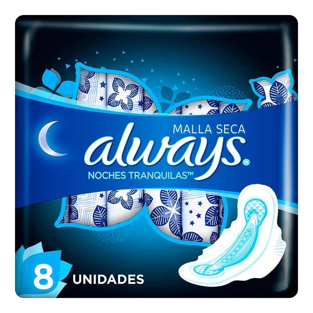 ALWAYS NOCHES TRANQUILAS MALLA SECA 8 UNIDADES - 1
