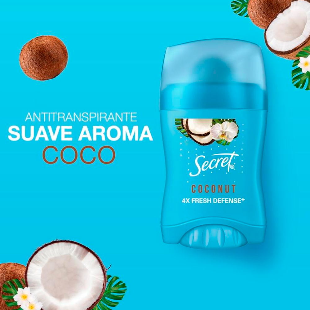 DESODORANTE EN BARRA SECRET STICK COCO 45 G - 2