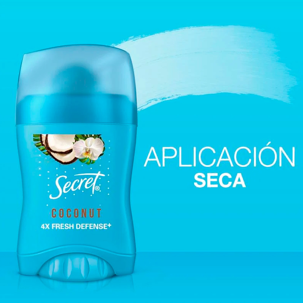 DESODORANTE EN BARRA SECRET STICK COCO 45 G - 3