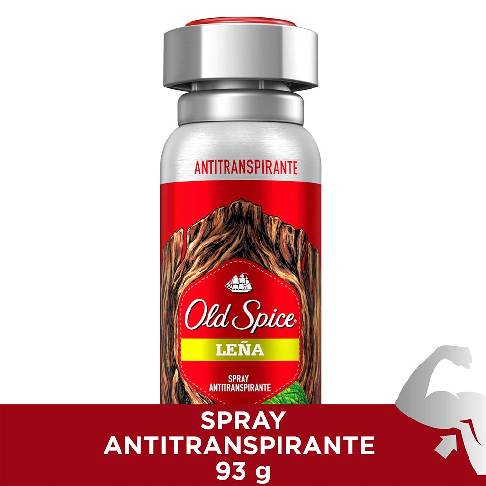 DESODORANTE SPRAY OLD SPICE ANTITRANSPIRANTE LEÑA 93G - 1