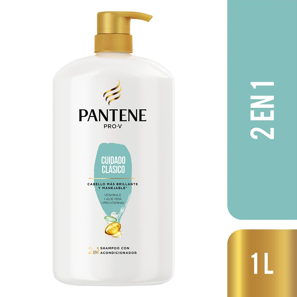 SHAMPOO CON ACONDICIONADOR PANTENE 2EN1 CUIDADO CLÁSICO 1L - 1