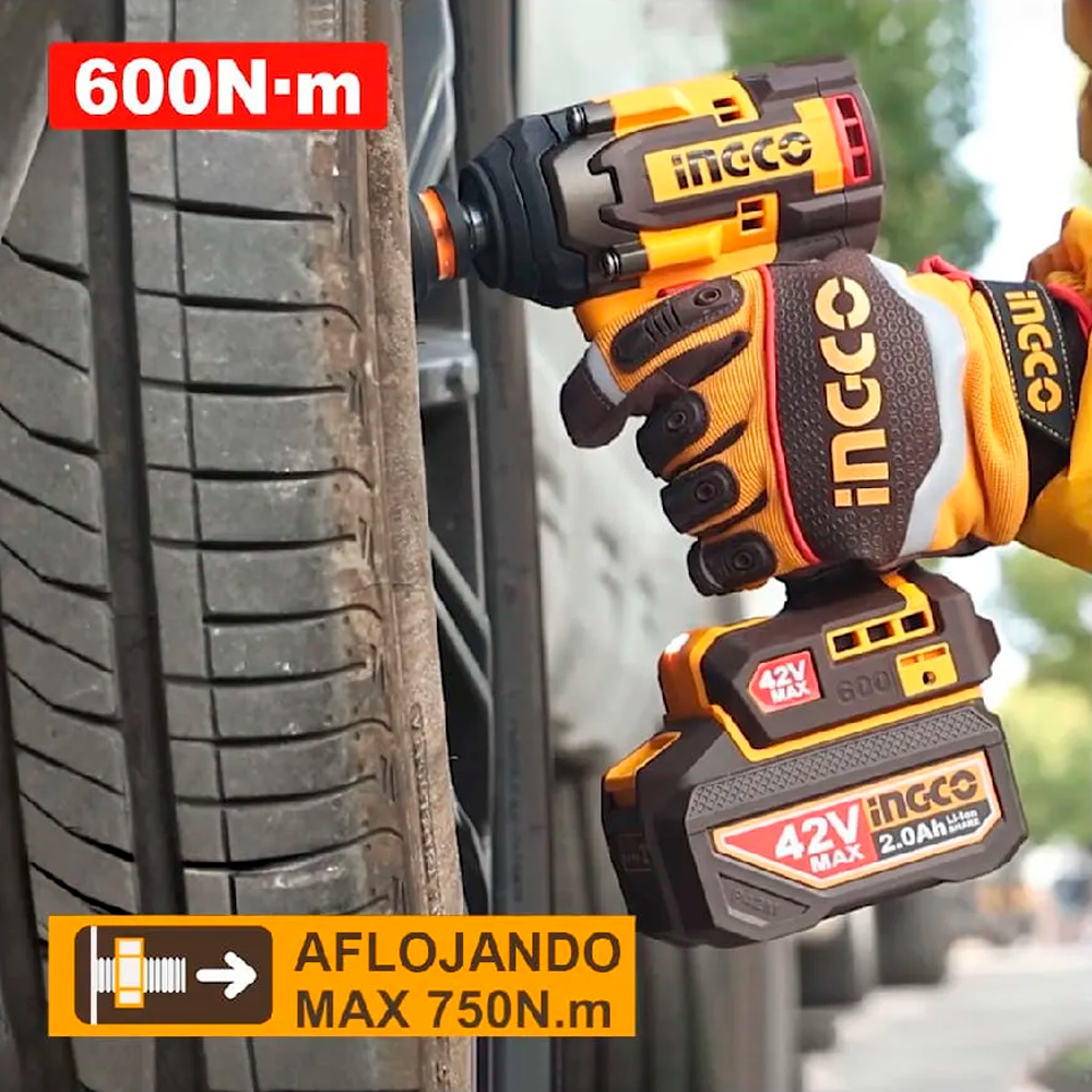 LLAVE DE IMPACTO 1/2' 600NM 42V BRUSHLESS 2AH X2 CIWLI42602 - 5