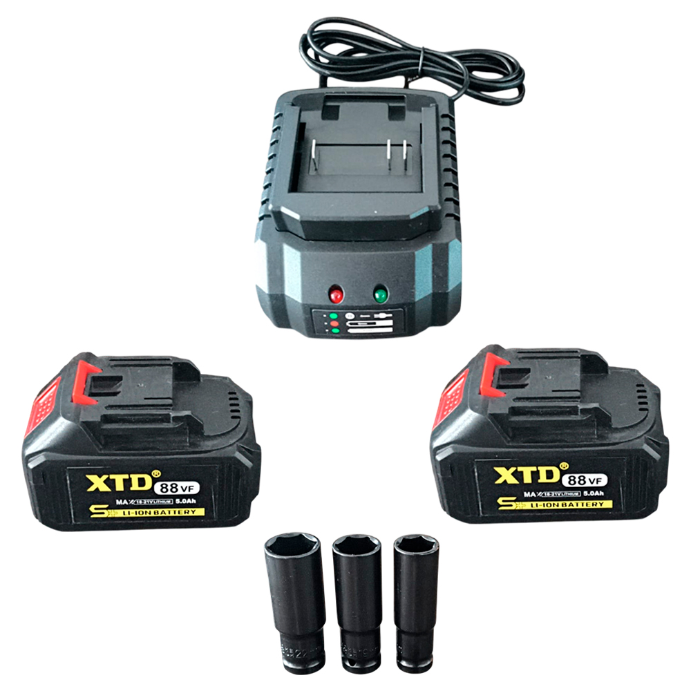 LLAVE IMPACTO 1/2 XTD 700NM 4725 + 2 BATERÍAS + CARGADOR - 5