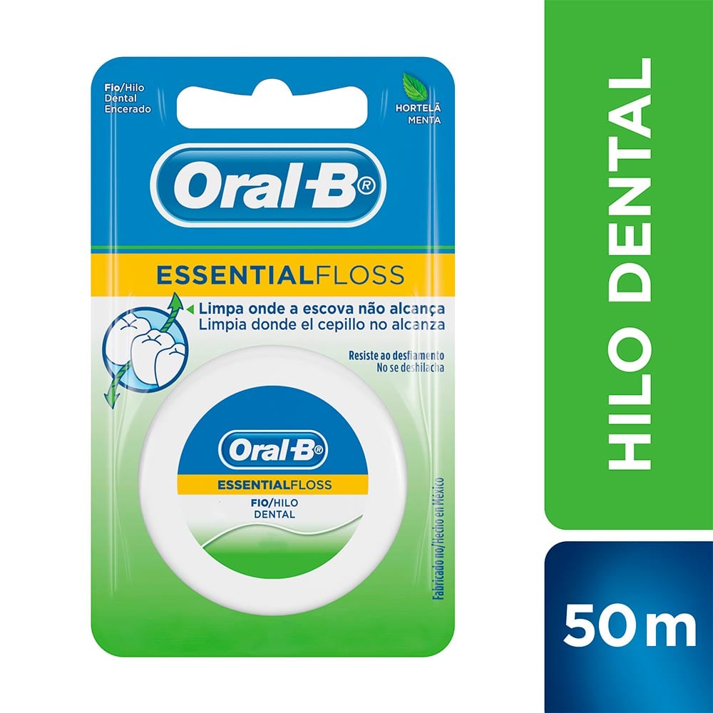 HILO DENTAL ORAL B ENCERADO ESSENTIAL FLOSS 50M - 1