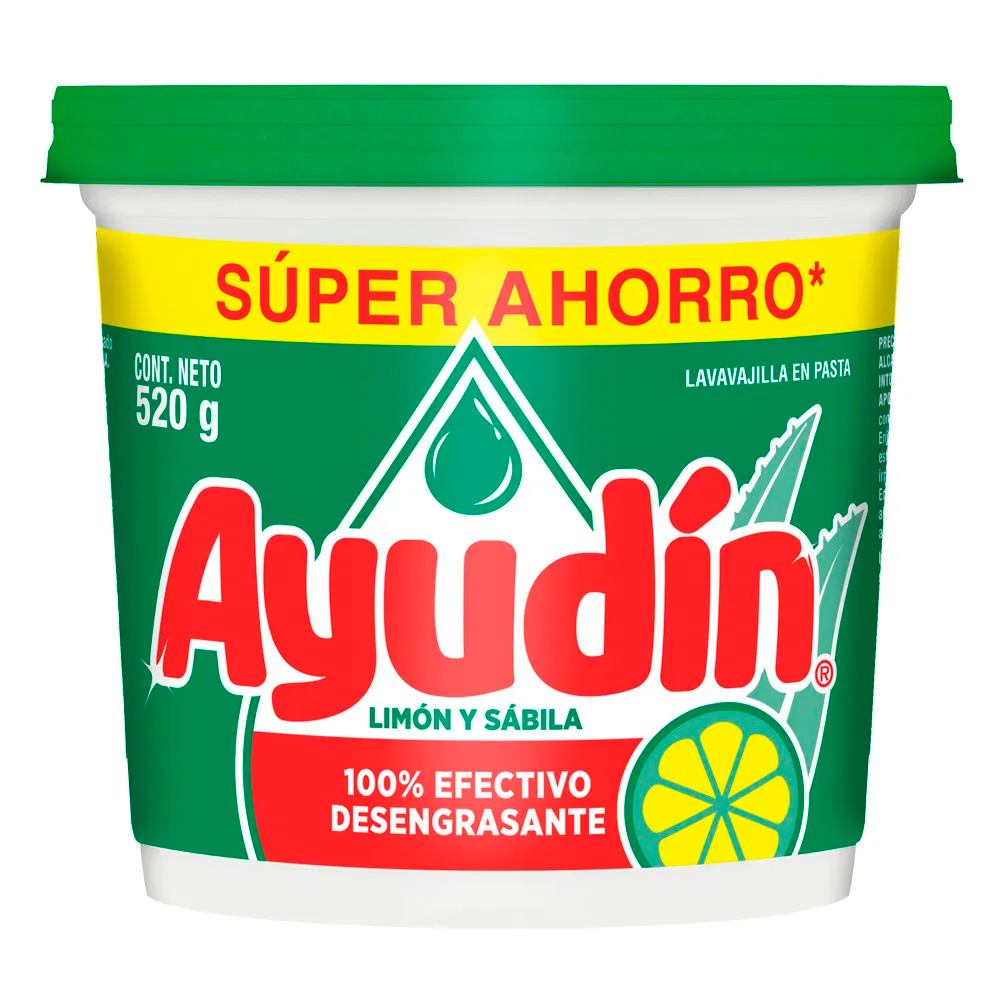 LAVAVAJILLAS EN PASTA AYUDIN LIMON Y SABILA 520GR - 1