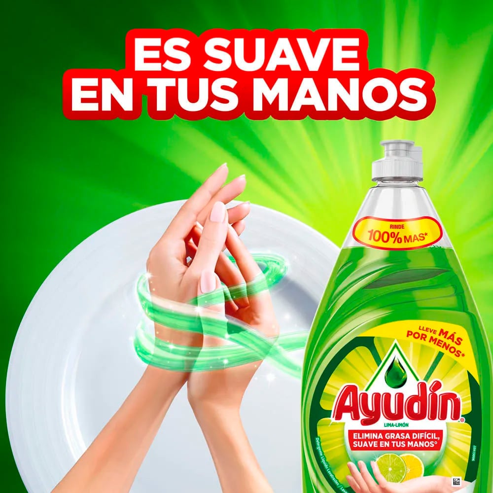 LAVAVAJILLAS LÍQUIDO AYUDÍN LIMA Y LIMÓN 1.2LTS - 4
