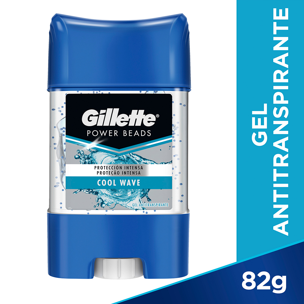 GEL ANTITRANSPIRANTE GILLETTE ANTIBACTERIAL COOL WAVE 82G - 1