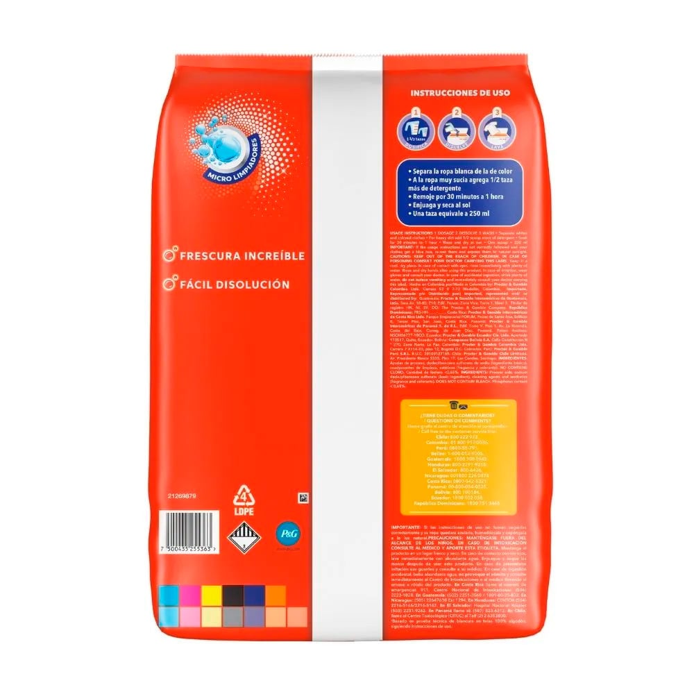 PACK X2 DETERGENTE EN POLVO ACE LIMPIEZA COMPLETA 4KG - 2