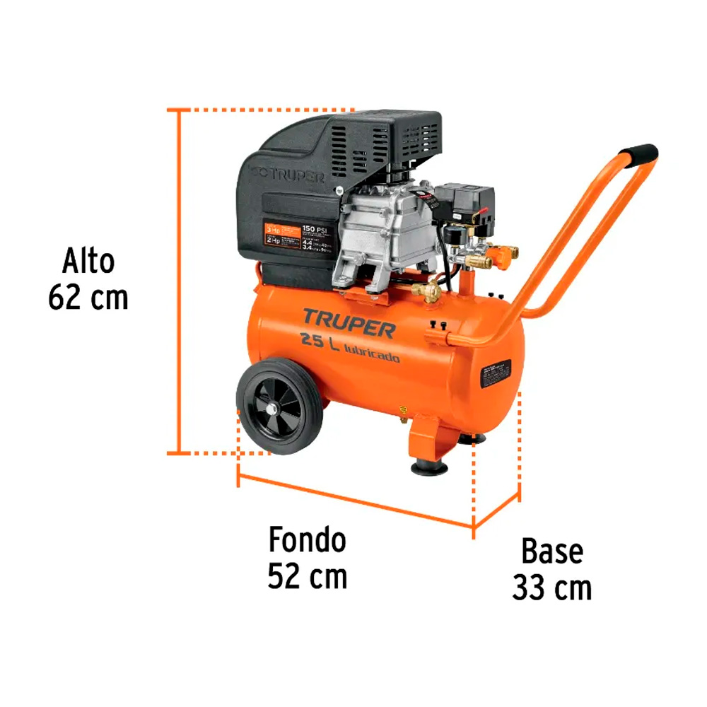 COMPRESORA AIRE 25L 220V TRUPER COMP-25LT-260 - 2