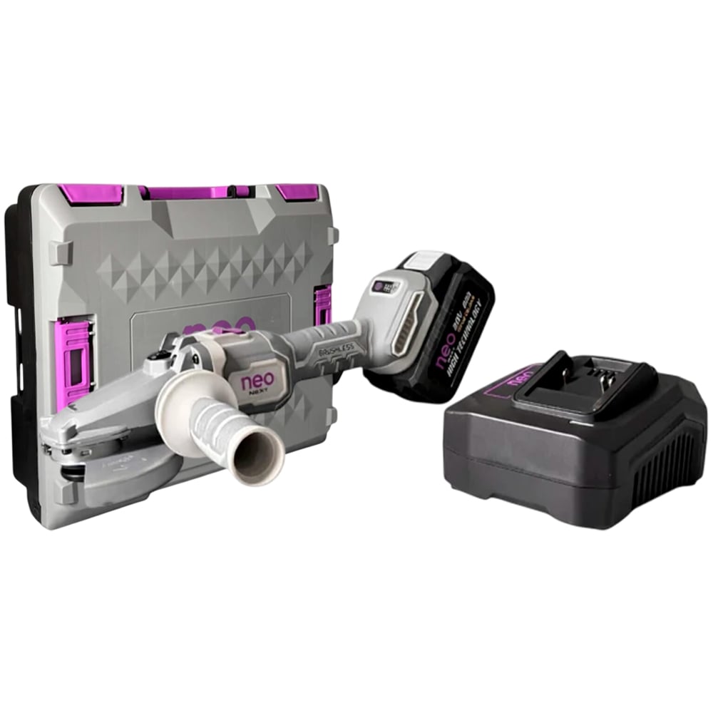 AMOLADORA ANGULAR 20V NEO + BAT 8AH + CARGADOR A1215/20K1-8 - 1