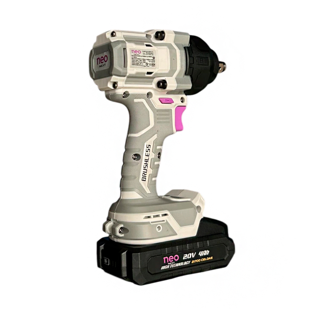 LLAVE DE IMPACTO BL 20V 1000 NM + 2 BAT 4H +CARG +MALETA NEO - 2