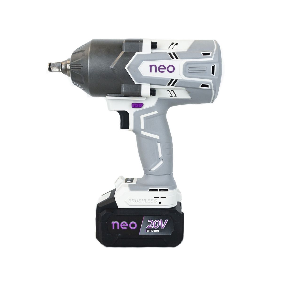 LLAVE DE IMPACTO 20V 1/2 1200NM + BAT 4AH + CARGADOR NEO - 2