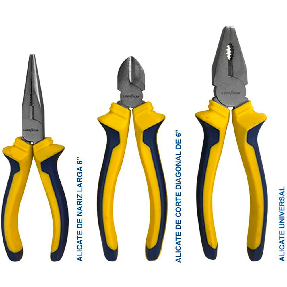 JUEGO DE ALICATES GOODYEAR 3 PIEZAS GY-PLK-4900 - 2