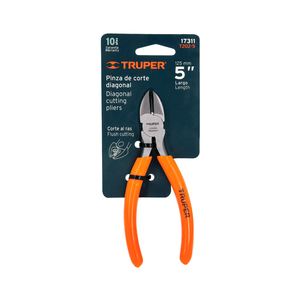 ALICATE DE CORTE DIAGONAL 5' MANGO DE PVC TRUPER - 2