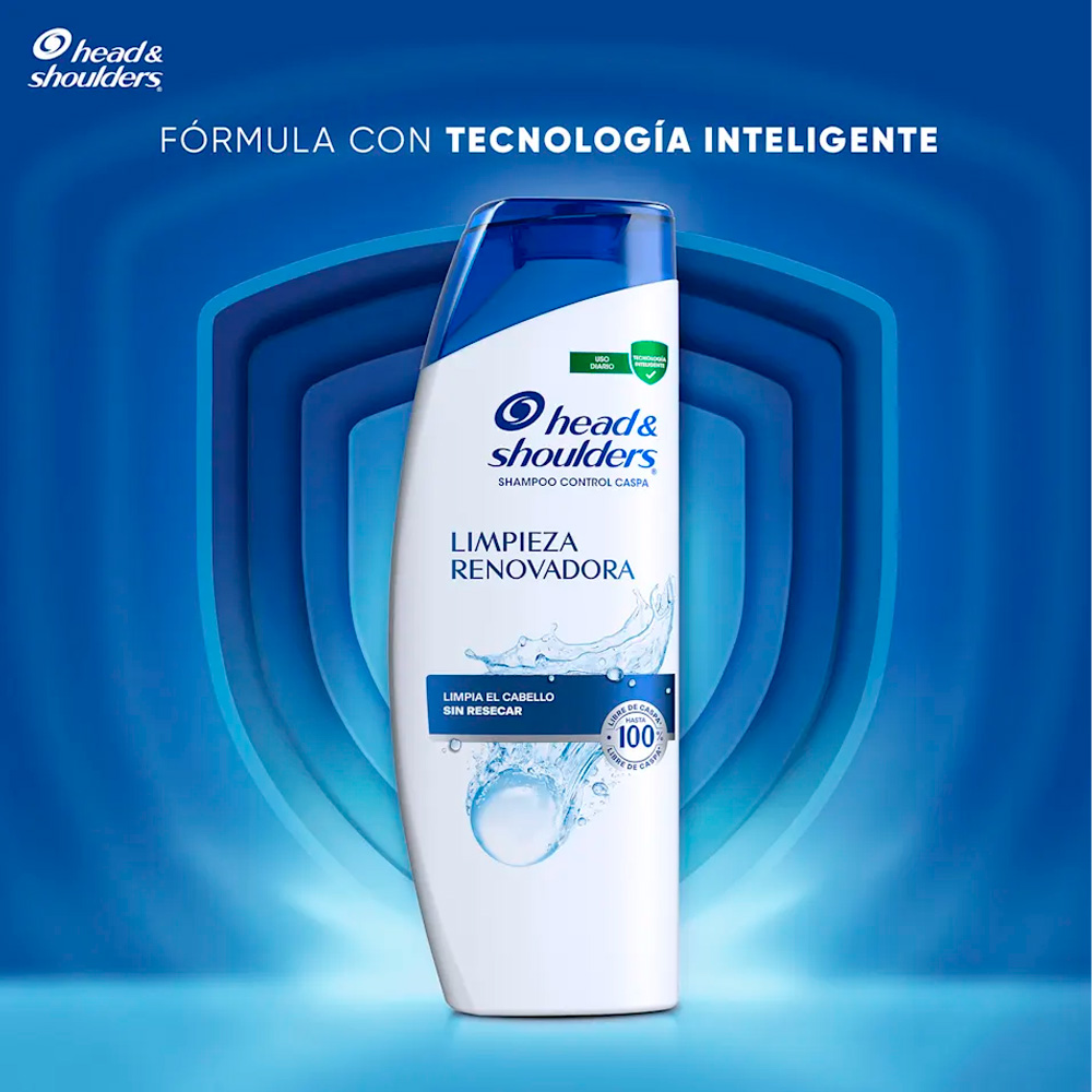 SHAMPOO HEAD Y SHOULDERS LIMPIEZA RENOVADORA 180ML - 3