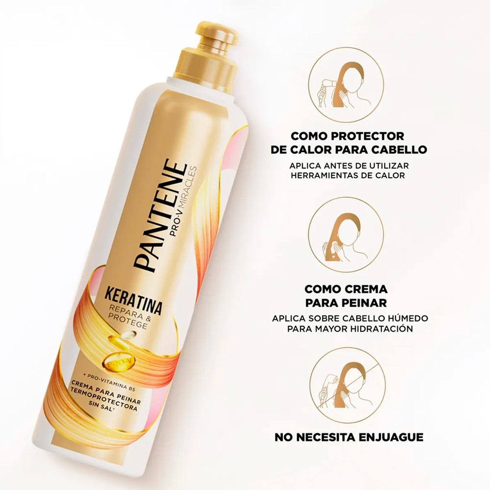 CREMA PARA PEINAR PANTENE KERATINA 300 ML - 5